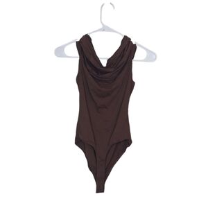 Suuksess Brown Buttery Soft Off Shoulder Body Suit Size Small
